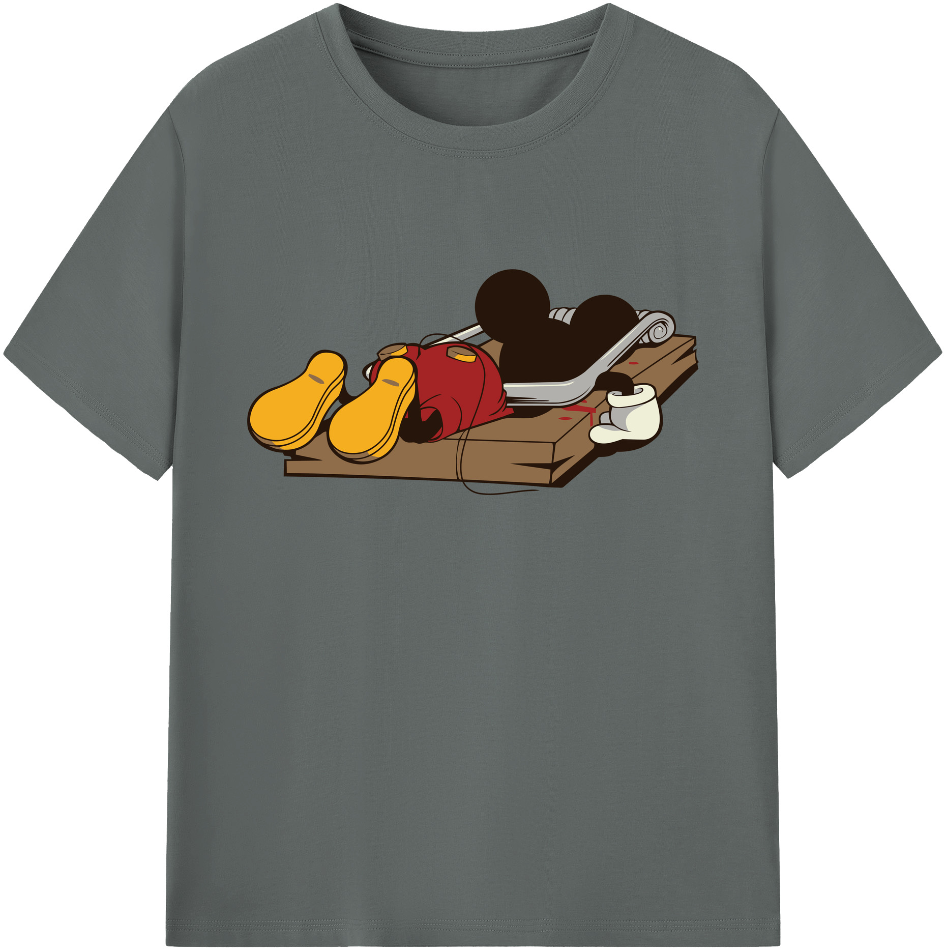 ミッキーマウス Mickey Mouse 綿100％ メンズ半袖Tシャツ｜肌触りやわらか＆通気性